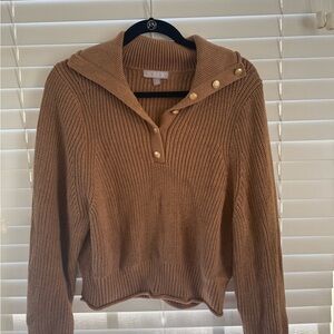 J. Crew Tan Cowl Neck Sweater Cozy Knit